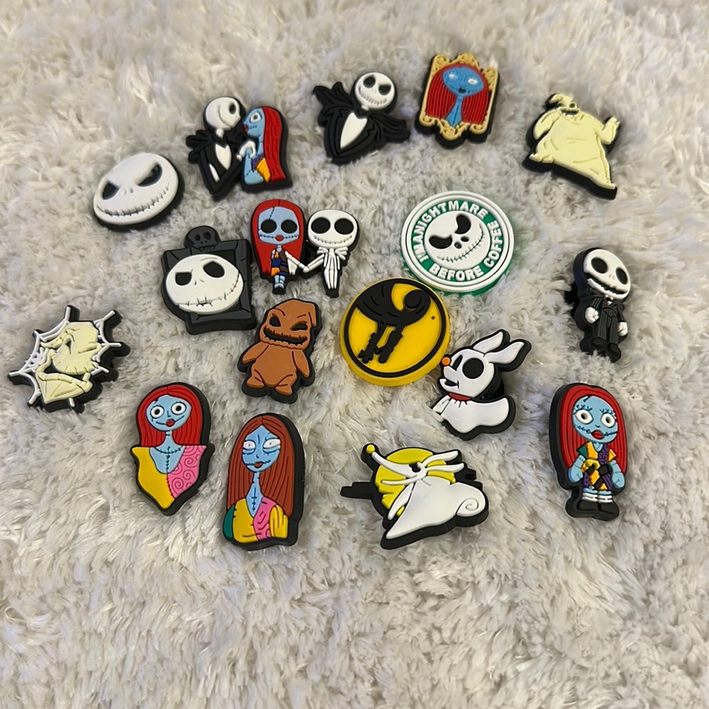 17PC Nightmare Before Christmas Croc Charms